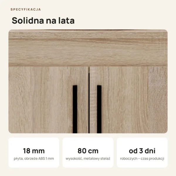 Szafka pod umywalkę - Dąb Artisan