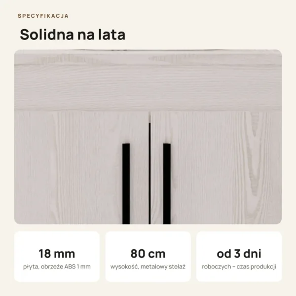 Szafka pod umywalkę - Sosna