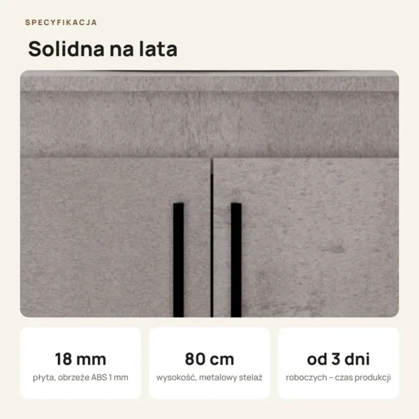 Szafka pod umywalkę - Beton