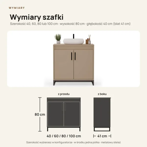 Szafka pod umywalkę - Cappuccino