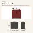 Szafka pod umywalkę - Czerwony