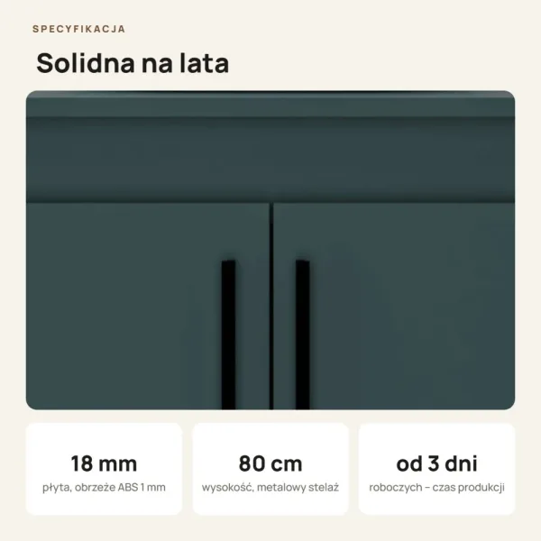 Szafka pod umywalkę - Zielony