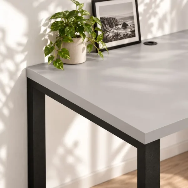 Biurko podwójne Iron Duo Loft - Szary