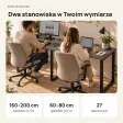 Biurko podwójne Iron Duo Loft - Grafit