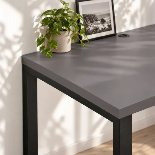 Biurko podwójne Iron Duo Loft - Grafit