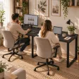 Biurko podwójne Iron Duo Loft - Czarny