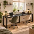 Biurko podwójne Iron Duo Loft - Czarny