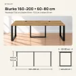 Biurko podwójne Iron Duo Loft - Dąb Kamienny