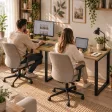 Biurko podwójne Iron Duo Loft - Dąb Kamienny