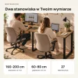 Biurko podwójne Iron Duo Loft - Dąb Kamienny