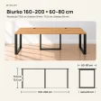 Biurko podwójne Iron Duo Loft - Dąb Złoty
