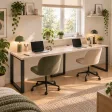Biurko podwójne Iron Duo Loft - Dąb Sonoma