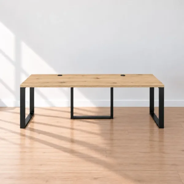 Biurko podwójne Iron Duo Loft - Dąb Artisan