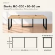 Biurko podwójne Iron Duo Loft - Dąb Artisan