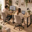 Biurko podwójne Iron Duo Loft - Dąb Artisan