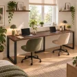 Biurko podwójne Iron Duo Loft - Orzech