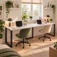 Biurko podwójne Iron Duo Loft - Sosna