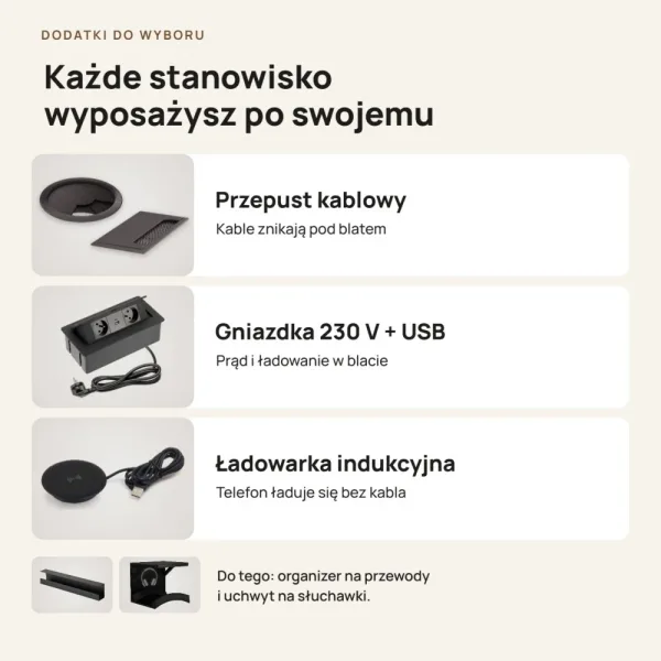 Biurko podwójne Iron Duo Loft - Sosna