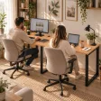 Biurko podwójne Iron Duo Loft - Buk