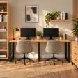 Biurko podwójne Iron Duo Loft - Buk