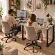 Biurko podwójne Iron Duo Loft - Beton