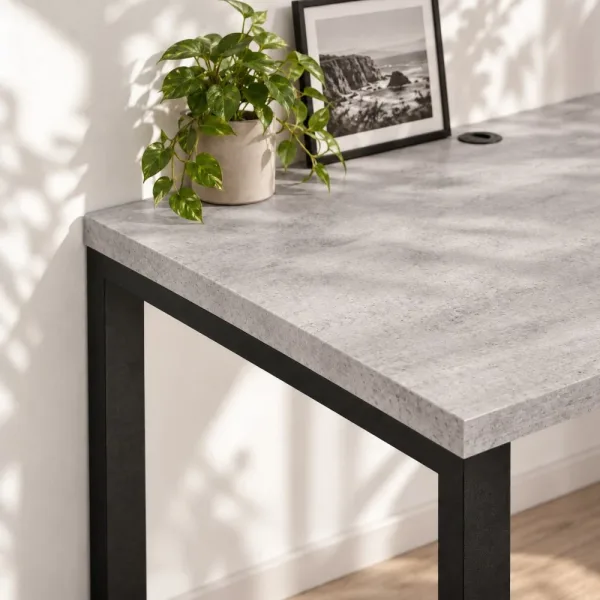Biurko podwójne Iron Duo Loft - Beton