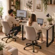 Biurko podwójne Iron Duo Loft - Cappuccino