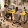 Biurko podwójne Iron Duo Loft - Żółty