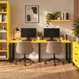 Biurko podwójne Iron Duo Loft - Żółty