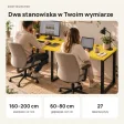 Biurko podwójne Iron Duo Loft - Żółty