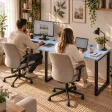 Biurko podwójne Iron Duo Loft - Niebieski