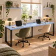 Biurko podwójne Iron Duo Loft - Niebieski