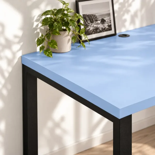 Biurko podwójne Iron Duo Loft - Niebieski
