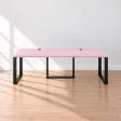 Biurko podwójne Iron Duo Loft - Różowy