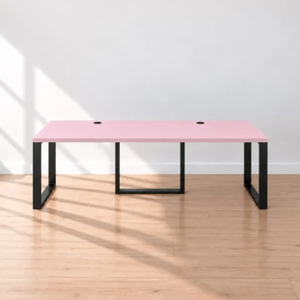 Biurko podwójne Iron Duo Loft - Różowy