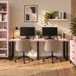 Biurko podwójne Iron Duo Loft - Różowy