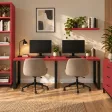 Biurko podwójne Iron Duo Loft - Czerwony