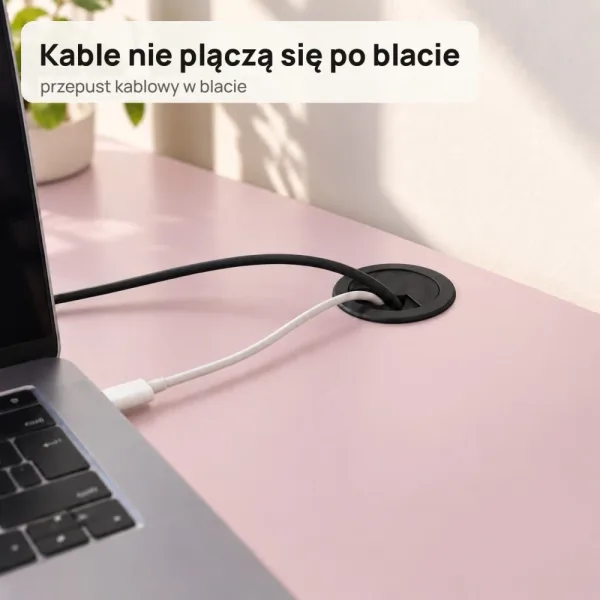 Biurko lekarskie narożne z szufladami - Różowe