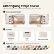 Biurko lekarskie narożne z szufladami - Sosna