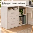 Biurko lekarskie narożne z szufladami - Sosna