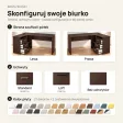 Biurko lekarskie narożne z szufladami - Wenge
