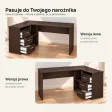 Biurko lekarskie narożne z szufladami - Wenge