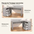 Biurko lekarskie narożne z szufladami - Beton