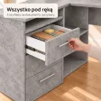 Biurko lekarskie narożne z szufladami - Beton
