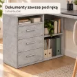 Biurko lekarskie narożne z szufladami - Beton