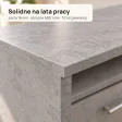 Biurko lekarskie narożne z szufladami - Beton