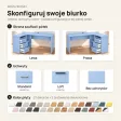 Biurko lekarskie narożne z szufladami - Niebieskie