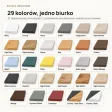 Biurko lekarskie narożne z szufladami - Niebieskie