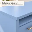 Biurko lekarskie narożne z szufladami - Niebieskie