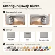Biurko lekarskie narożne z szufladami - Szare